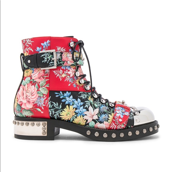Alexander McQueen floral combat boots - Picture 5 of 5